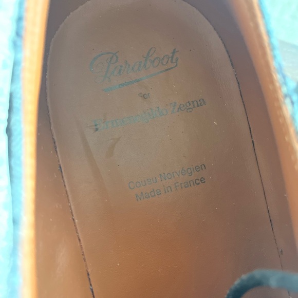 Ermenegildo Zegna Black Paraboot Edition Marche II Derbys Leather Dress Shoes 10 - Picture 17 of 17